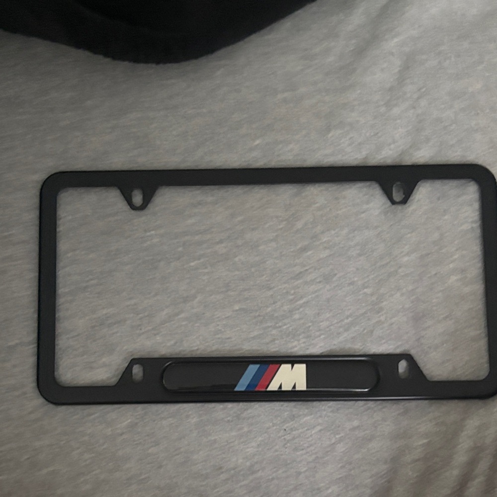 BMW M Black License Plate Frame with Logo